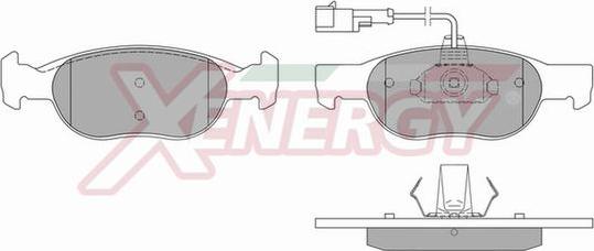 AP XENERGY X40569 - Brake Pad Set, disc brake autospares.lv