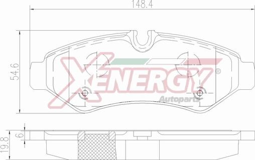AP XENERGY X41408 - Brake Pad Set, disc brake autospares.lv