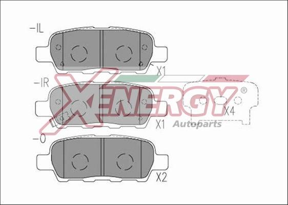 AP XENERGY X41192 - Brake Pad Set, disc brake autospares.lv