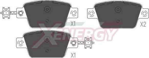 AP XENERGY X41164 - Brake Pad Set, disc brake autospares.lv