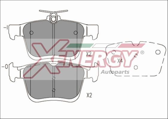 AP XENERGY X41162 - Brake Pad Set, disc brake autospares.lv