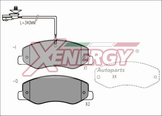 AP XENERGY X41180 - Brake Pad Set, disc brake autospares.lv