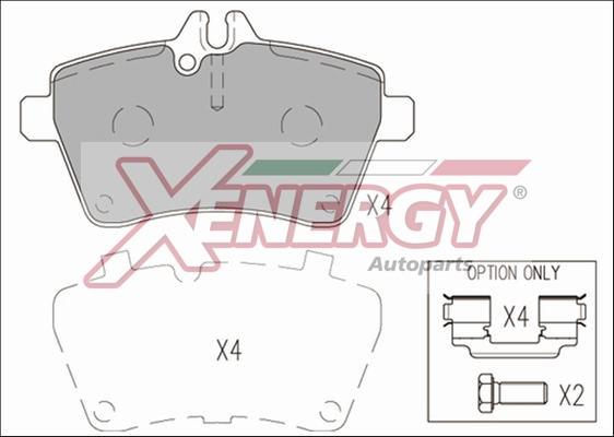 AP XENERGY X41188 - Brake Pad Set, disc brake autospares.lv