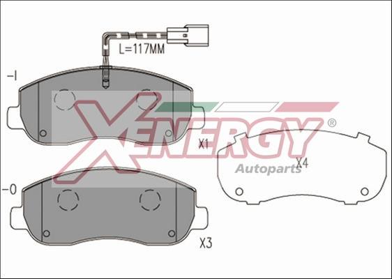 AP XENERGY X41179 - Brake Pad Set, disc brake autospares.lv