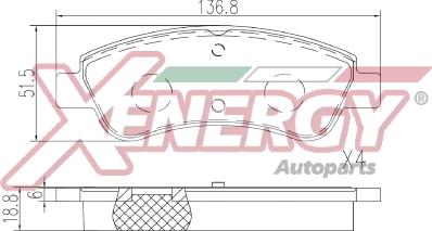 AP XENERGY X41399 - Brake Pad Set, disc brake autospares.lv