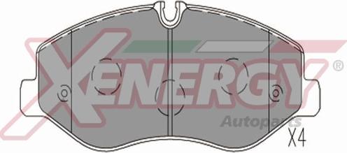 AP XENERGY X41344 - Brake Pad Set, disc brake autospares.lv