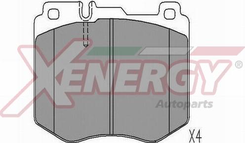 AP XENERGY X41341 - Brake Pad Set, disc brake autospares.lv