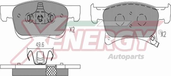 AP XENERGY X41342 - Brake Pad Set, disc brake autospares.lv