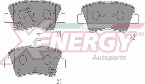 AP XENERGY X41356 - Brake Pad Set, disc brake autospares.lv