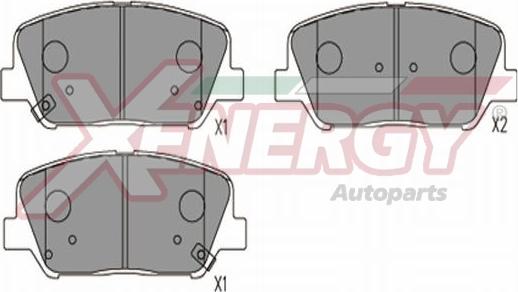 AP XENERGY X41358 - Brake Pad Set, disc brake autospares.lv