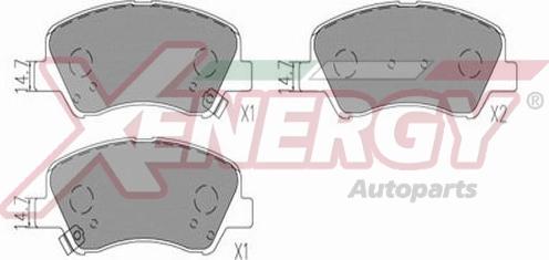 AP XENERGY X41357 - Brake Pad Set, disc brake autospares.lv