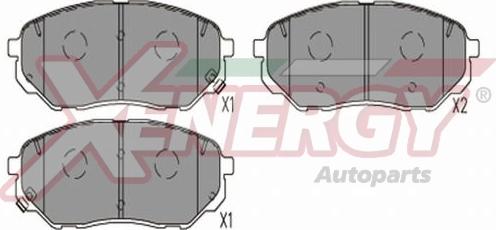 AP XENERGY X41364 - Brake Pad Set, disc brake autospares.lv