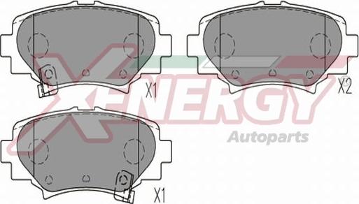 AP XENERGY X41361 - Brake Pad Set, disc brake autospares.lv