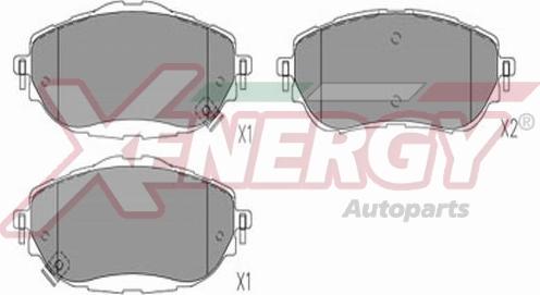 AP XENERGY X41362 - Brake Pad Set, disc brake autospares.lv