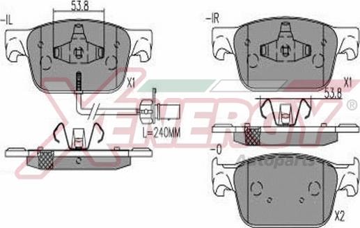 AP XENERGY X41305 - Brake Pad Set, disc brake autospares.lv