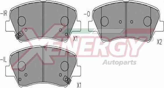 AP XENERGY X41303 - Brake Pad Set, disc brake autospares.lv