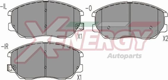 AP XENERGY X41312 - Brake Pad Set, disc brake autospares.lv