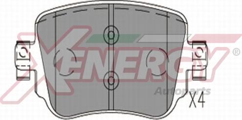 AP XENERGY X41338 - Brake Pad Set, disc brake autospares.lv