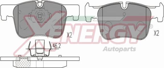AP XENERGY X41329 - Brake Pad Set, disc brake autospares.lv