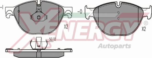 AP XENERGY X41326 - Brake Pad Set, disc brake autospares.lv