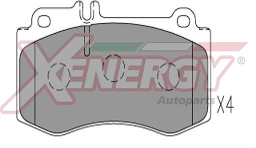 AP XENERGY X41322 - Brake Pad Set, disc brake autospares.lv