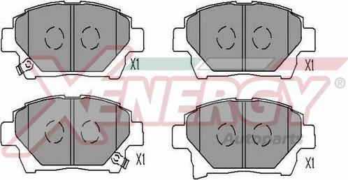 AP XENERGY X41377 - Brake Pad Set, disc brake autospares.lv