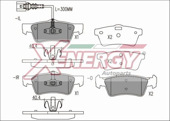 AP XENERGY X41249 - Brake Pad Set, disc brake autospares.lv