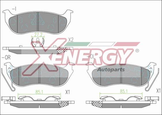 AP XENERGY X41259 - Brake Pad Set, disc brake autospares.lv