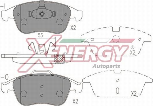 AP XENERGY X41255 - Brake Pad Set, disc brake autospares.lv