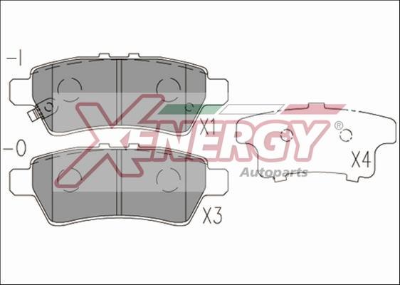 AP XENERGY X41252 - Brake Pad Set, disc brake autospares.lv