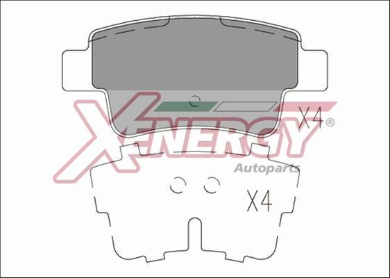 AP XENERGY X41260 - Brake Pad Set, disc brake autospares.lv