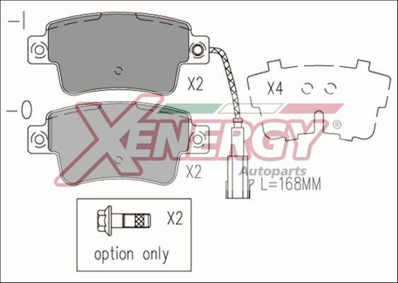 AP XENERGY X41263 - Brake Pad Set, disc brake autospares.lv