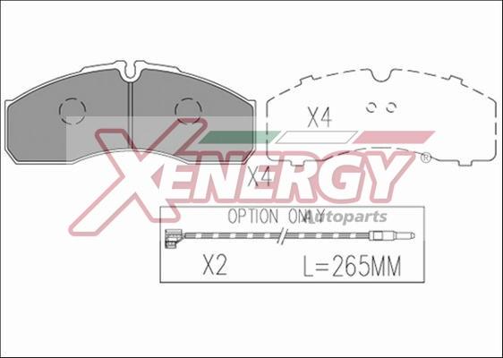 AP XENERGY X41262 - Brake Pad Set, disc brake autospares.lv