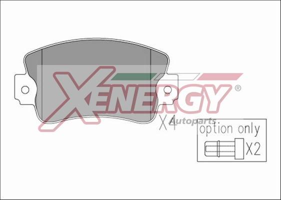 AP XENERGY X41202 - Brake Pad Set, disc brake autospares.lv