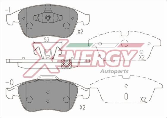 AP XENERGY X41219 - Brake Pad Set, disc brake autospares.lv