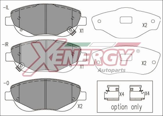 AP XENERGY X41215 - Brake Pad Set, disc brake autospares.lv