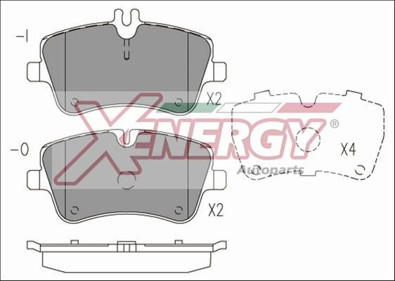 AP XENERGY X41211 - Brake Pad Set, disc brake autospares.lv