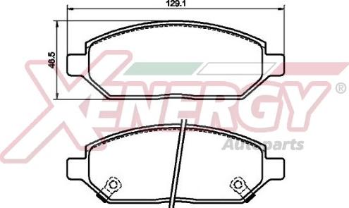 AP XENERGY X41280 - Brake Pad Set, disc brake autospares.lv