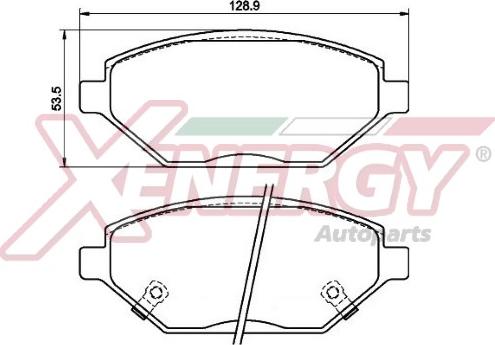 AP XENERGY X41281 - Brake Pad Set, disc brake autospares.lv