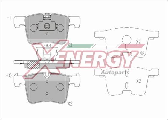 AP XENERGY X41234 - Brake Pad Set, disc brake autospares.lv