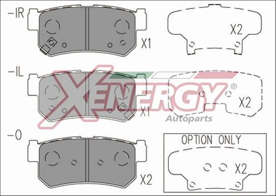 AP XENERGY X41235 - Brake Pad Set, disc brake autospares.lv