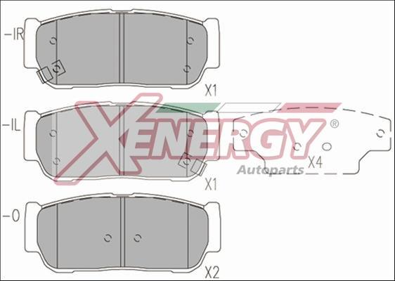 AP XENERGY X41233 - Brake Pad Set, disc brake autospares.lv