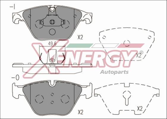 AP XENERGY X41232 - Brake Pad Set, disc brake autospares.lv