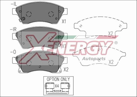 AP XENERGY X41226 - Brake Pad Set, disc brake autospares.lv