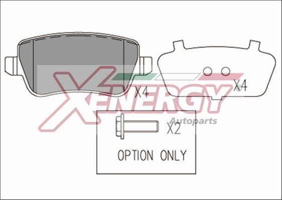 AP XENERGY X41220 - Brake Pad Set, disc brake autospares.lv