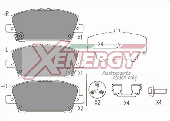 AP XENERGY X41221 - Brake Pad Set, disc brake autospares.lv