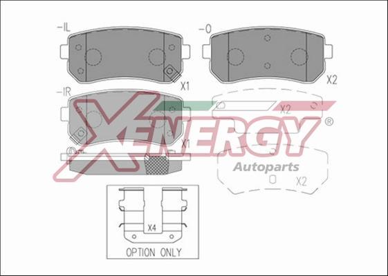 AP XENERGY X41274 - Brake Pad Set, disc brake autospares.lv