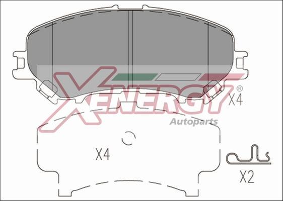 AP XENERGY X41276 - Brake Pad Set, disc brake autospares.lv