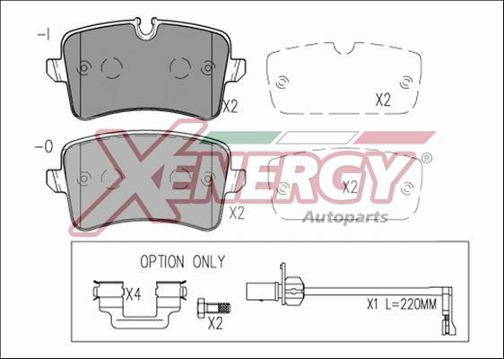 AP XENERGY X41272 - Brake Pad Set, disc brake autospares.lv