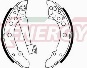 AP XENERGY X50095 - Brake Shoe Set autospares.lv